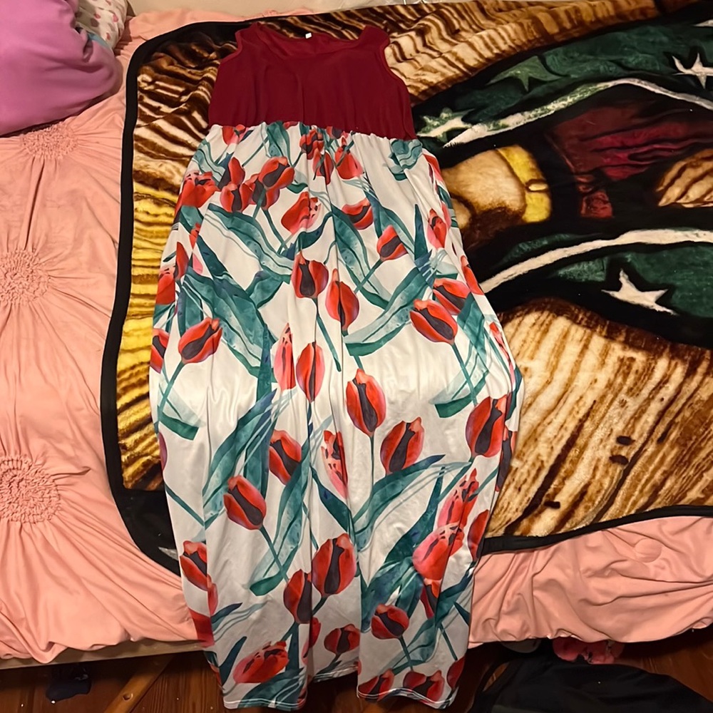 A long dress spring dress good for the summer